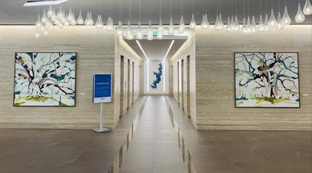 Commercial Stone Construction Lobby Entry