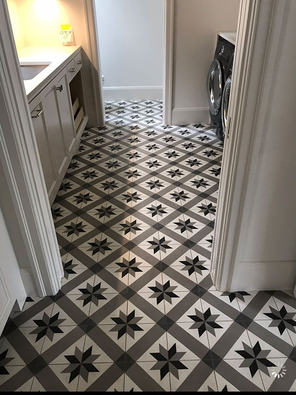 Luxury Residential Bathroom Custom Residence Tile Flooring And Stone Counter