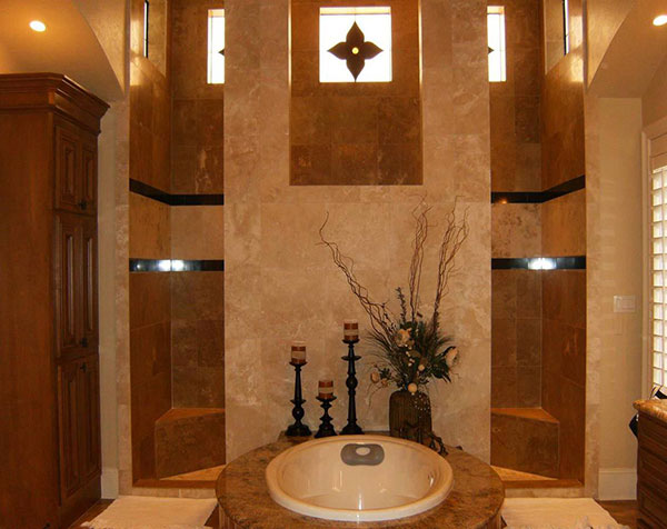Luxury Residential Bathroom Custom Marble Bathroom
