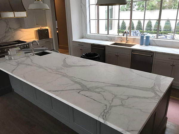 Luxury Residential Kitchen Custom Marble Countertops Backsplash